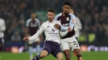 تعادل مثير 1-1.. أستون فيلا يقاوم مان يونايتد في شوط أول مشوق مع فيديو